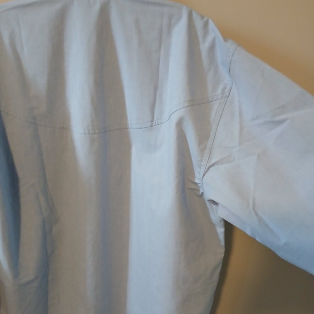 Ol' Paint Women's Stitched Lattice Front Light Blue Long Sleeve Sz 2xl Cotton - Picture 11 of 11